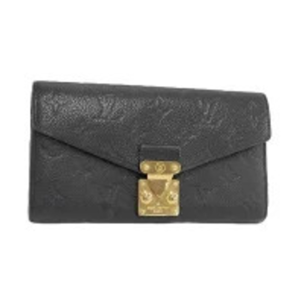 LOUIS VUITTON Bi fold Long Wallet Portefeuille Metis Monogram Empreinte Noir